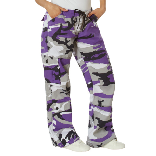Rothco Womens Paratrooper Colored Camo Fatigues - Ultra Violet Camo