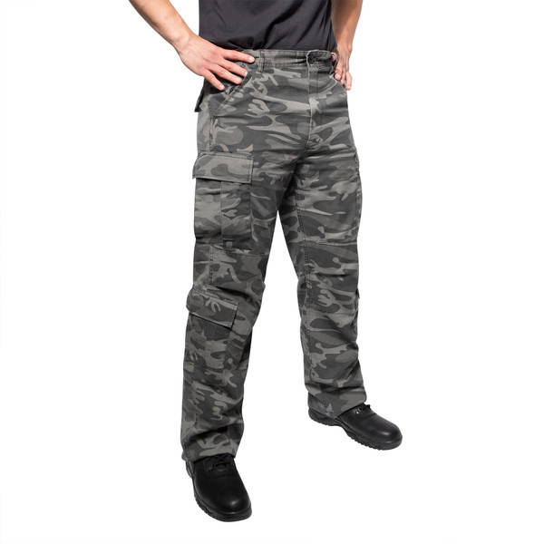Rothco Vintage Paratrooper Cargo Fatigue Pants - Black Camo