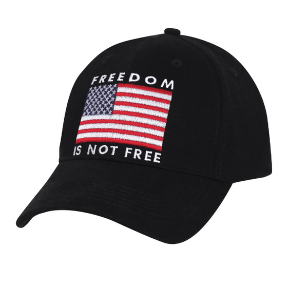 Rothco Freedom Is Not Free Low Profile Cap - Black