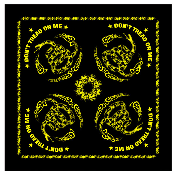 Rothco Gadsden Don't Tread On Me Bandana - Black / Yellow