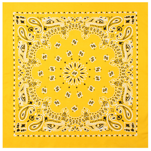 Rothco Trainmen Paisley Bandana - 22" X 22" - Yellow