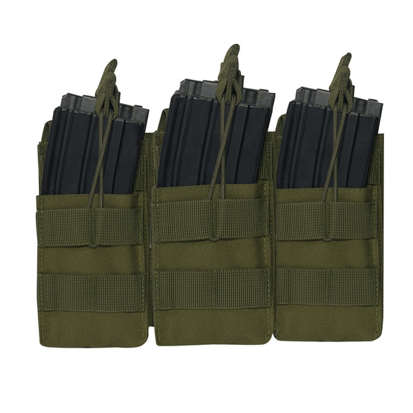 Rothco MOLLE Open Top Six Rifle Mag Pouch - Olive Drab