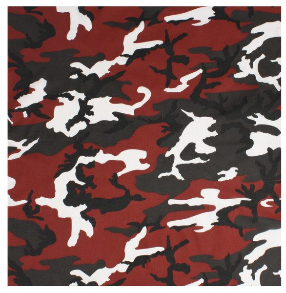 Rothco Colored Camo Bandana - Red Camo