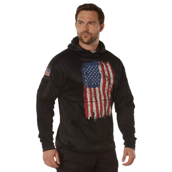 Rothco Concealed Carry U.S. Flag Hoodie - Red / White / Blue