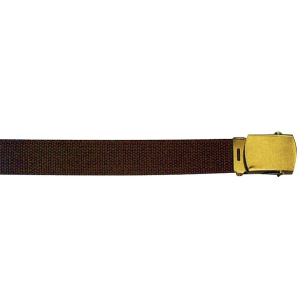 Rothco Web Belts - 44 Inches Long - Brown / Gold