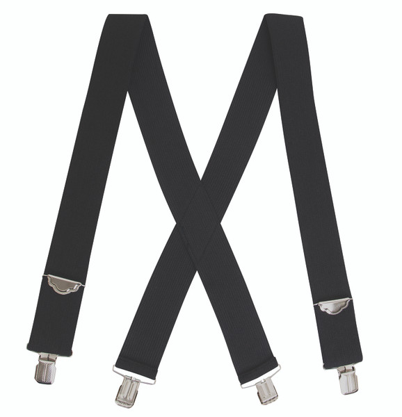 Rothco Adjustable Elastic X-Back Pant Suspenders - Black