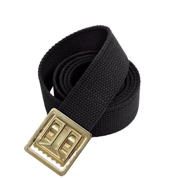 Rothco Military Web Belts With Open Face Buckle - Black / 54 Inches / Gold