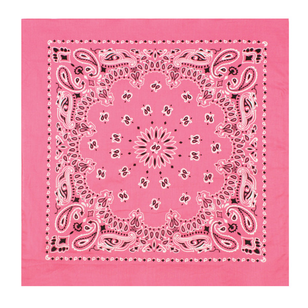 Rothco Trainmen Paisley Bandana – Extra-Large - 27” X 27" - Pink