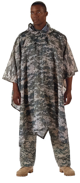 Rothco G.I. Type Rip-Stop Poncho - ACU Digital Camo