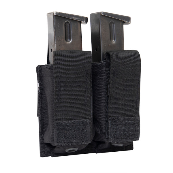 Rothco MOLLE Double Pistol Mag Pouch With Insert - Black