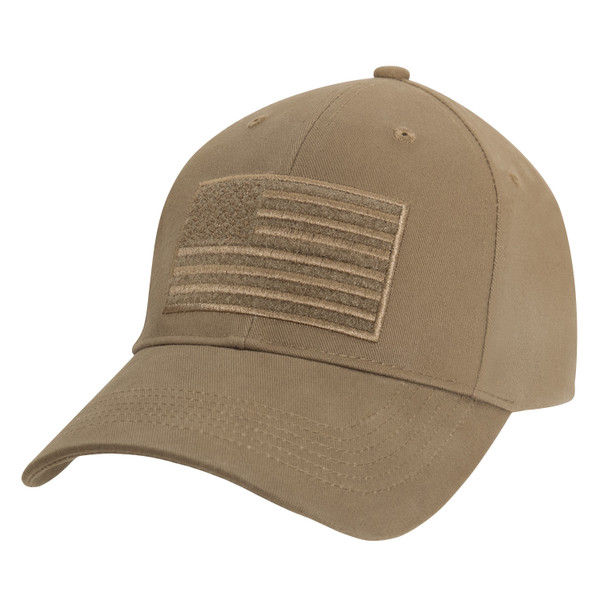 Rothco Hook & Loop U.S. Flag Low Profile Cap - Coyote Brown