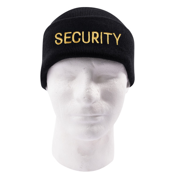 Rothco Embroidered Security Watch Cap - Black & Gold
