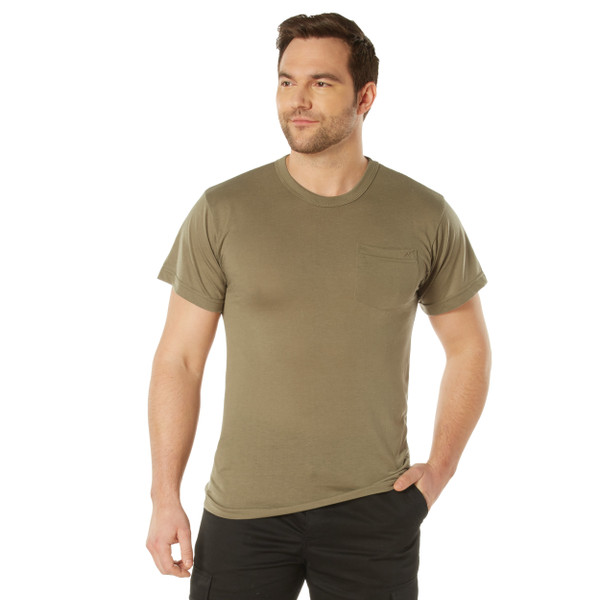 Rothco Moisture Wicking Pocket T-Shirt - AR 670-1 Coyote Brown