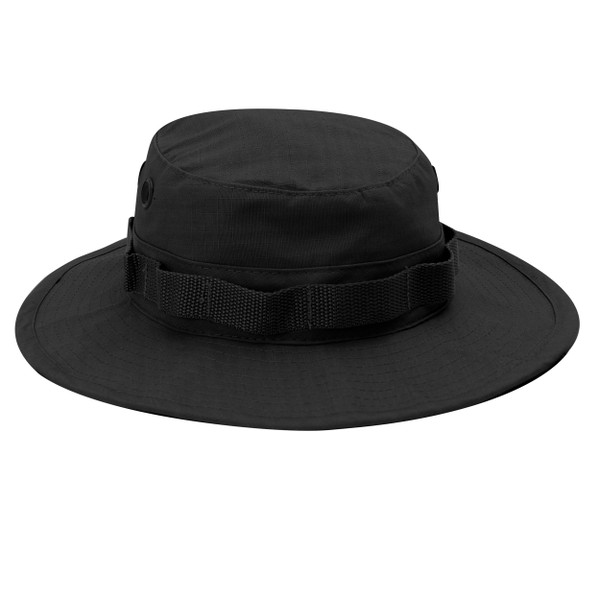 Rothco 100% Cotton Rip-Stop Boonie Hat - Black / 7