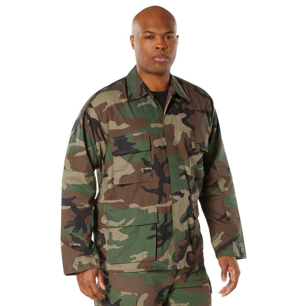 Rothco Rip-Stop BDU Shirt - Woodland Camo
