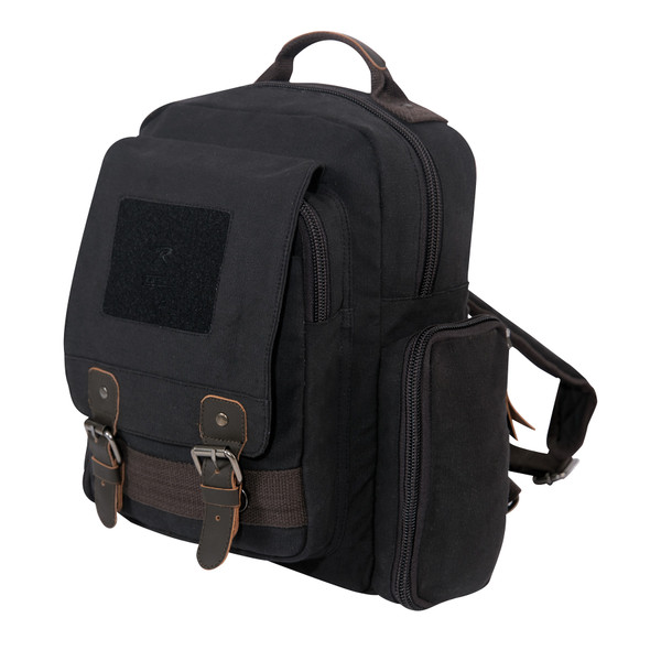 Rothco Vintage Canvas Sling Backpack - Black
