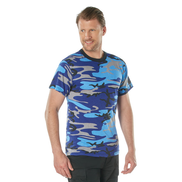 Rothco Camo T-Shirt - Electric Blue Camo