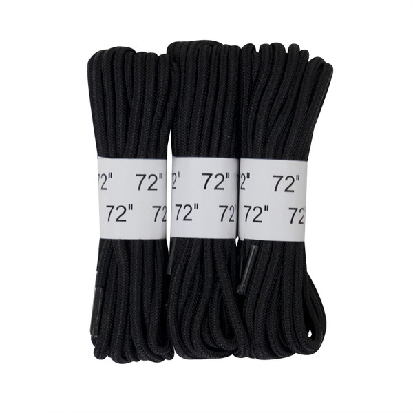Rothco 72" Boot Laces - 3 Pack - Black