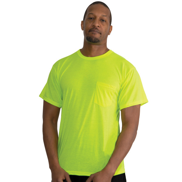 Rothco Moisture Wicking Pocket T-Shirt - Safety Green