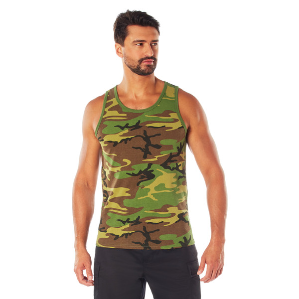Rothco Camo Tank Top - Woodland Camo