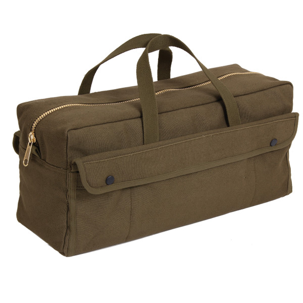 Rothco Canvas Jumbo Tool Bag With Brass Zipper - Olive Drab
