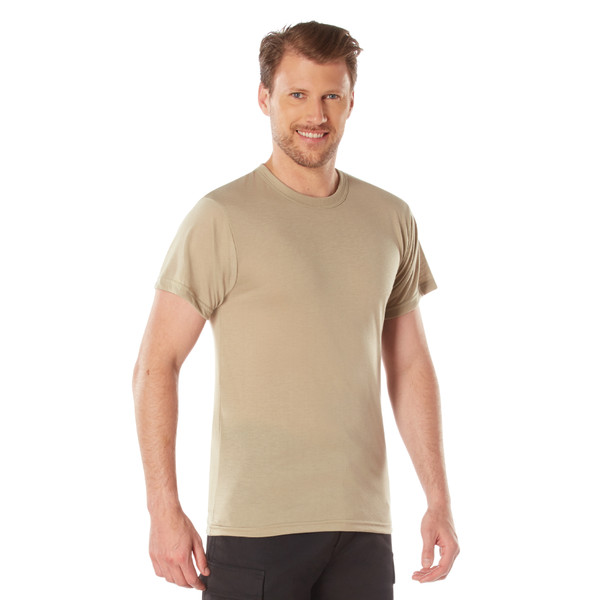 Rothco Solid Color 100% Cotton T-Shirt - Desert Sand