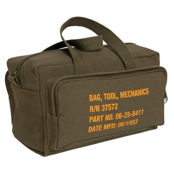 Rothco G.I. Type Zipper Pocket Mechanics Tool Bag With Military Stencil - Olive Drab