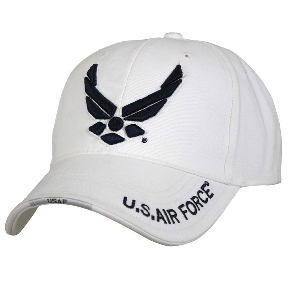 Rothco Deluxe U.S. Air Force Wing Low Profile Insignia Cap - White