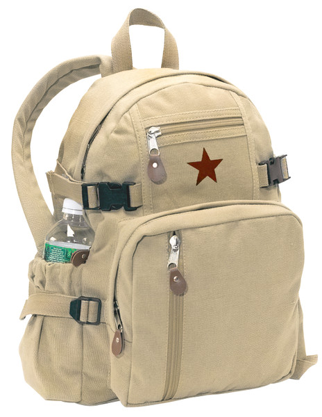Rothco Vintage Canvas Compact Backpack - Khaki