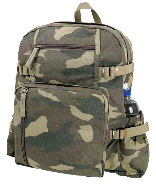 Rothco Jumbo Vintage Canvas Backpack - Woodland Camo
