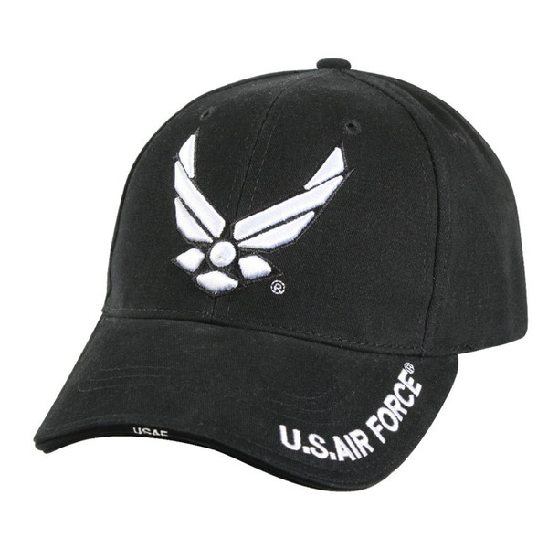 Rothco Deluxe U.S. Air Force Wing Low Profile Insignia Cap - Black