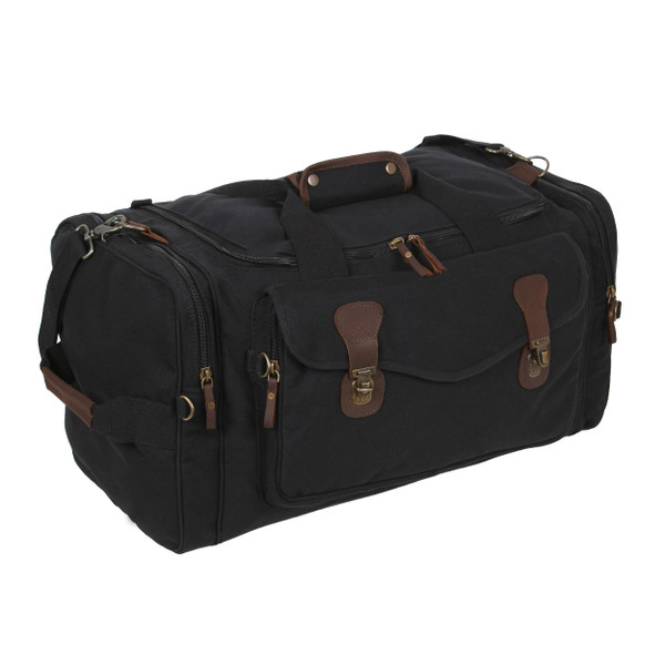 Rothco Canvas Long Weekend Bag - Black
