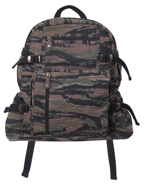 Rothco Jumbo Vintage Canvas Backpack - Tiger Stripe Camo