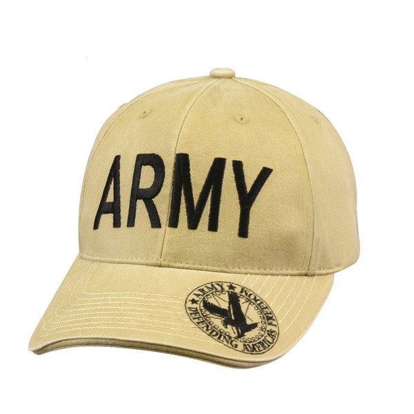 Rothco Vintage Deluxe Army Low Profile Insignia Cap - Khaki