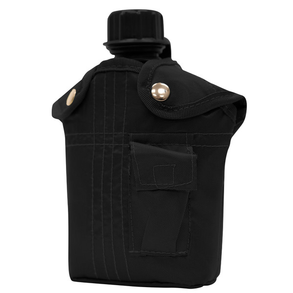 Rothco 3 Piece Canteen Kit With Cover & Aluminum Cup - Black