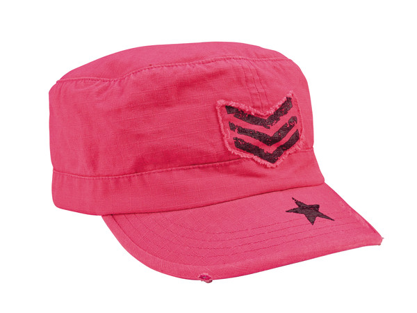 Rothco Women's Vintage Stripes & Stars Adjustable Fatigue Cap - Pink