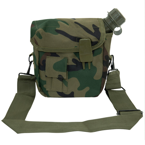 Rothco G.I. Type 2 QT. Bladder Canteen Cover - Woodland Camo