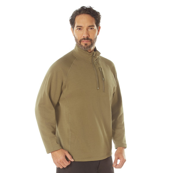 Rothco Grid Fleece Pullover - Coyote Brown