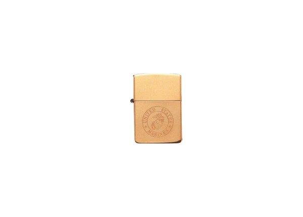 Solid Brass Marine Corps Zippo Lighter