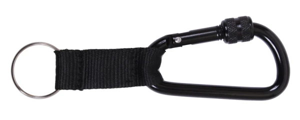 Rothco 80mm Locking Carabiner With Web Strap Ring