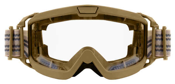 Rothco ANSI Rated OTG Goggles - Coyote Brown / Clear