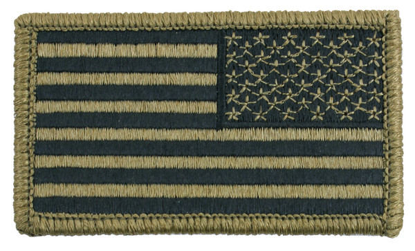 Rothco OCP American Flag Patch With Hook Back - Reverse