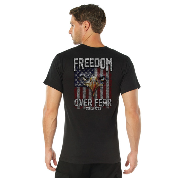 Rothco Freedom Over Fear T-Shirt - Black