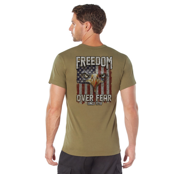 Rothco Freedom Over Fear T-Shirt - Coyote Brown