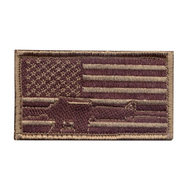 Rothco Subdued Flag & Rifle Morale Patch
