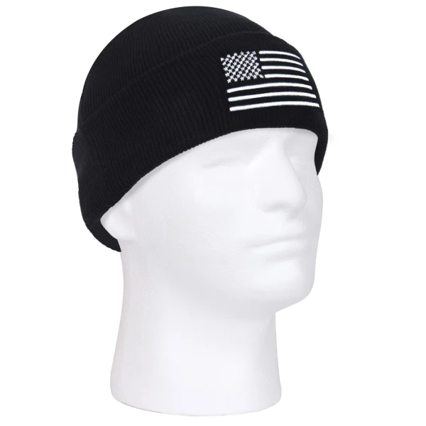 Rothco US Flag Embroidered Fine Knit Watch Cap