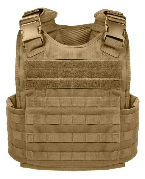 Rothco MOLLE Plate Carrier Vest - Coyote Brown