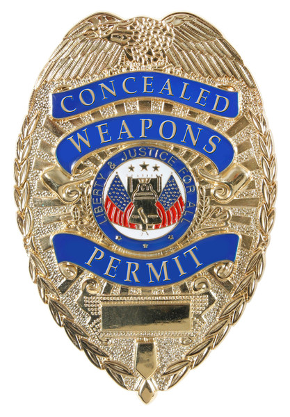Rothco Deluxe "Concealed Weapons Permit" Badge - Gold