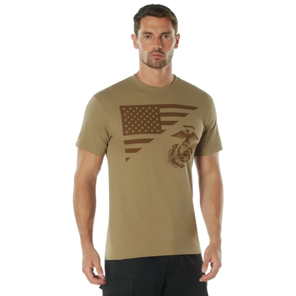 Rothco US Flag / USMC Eagle, Globe, & Anchor T-Shirt