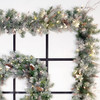 Frosted Virginia Wreath and Garland